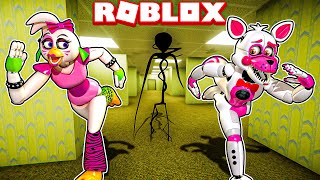 Glamrock Chica and Funtime Foxy ESCAPE The BACKROOMS in ROBLOX