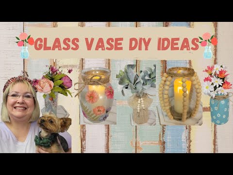 GLASS VASE DIY IDEAS/SHE MADE WHAT???