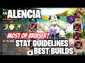 Alencia  best builds stat guidelines how to use  epic seven