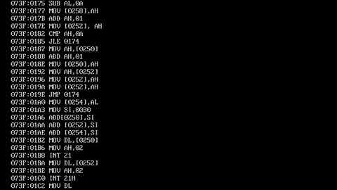 TABLA ASCII ENSAMBLADOR