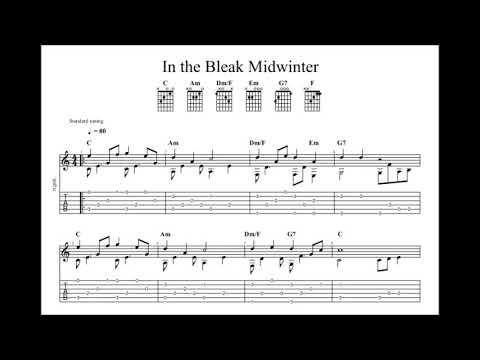 In The Bleak Midwinter With Tablaturesheet Music For Solo Fingerstyle Guitar In The Bleak Midwinter With Tablaturesheet Music For Solo Fingerstyle Guitar