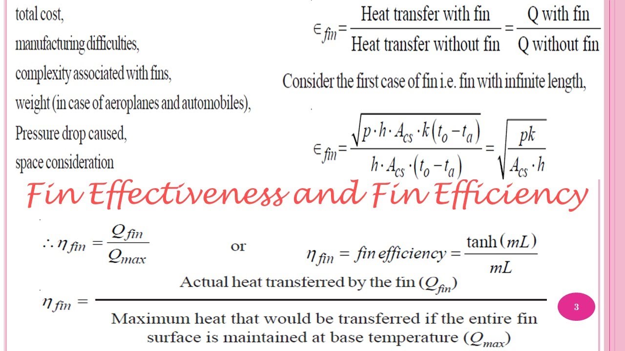 Fin Effectiveness and Fin Efficiency | Introduction to Effectiveness ...