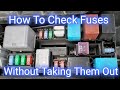 How To Test Car Fuses Without Taking Them Out - With Multimeter On Toyota Corolla