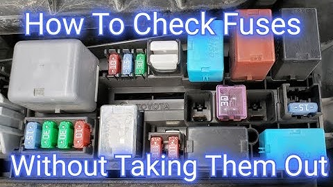 How To Test Car Fuses Without Taking Them Out - With Multimeter On Toyota Corolla
