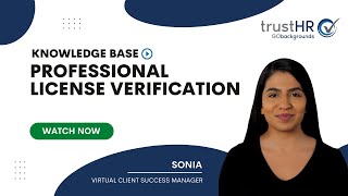 Professional License Verification