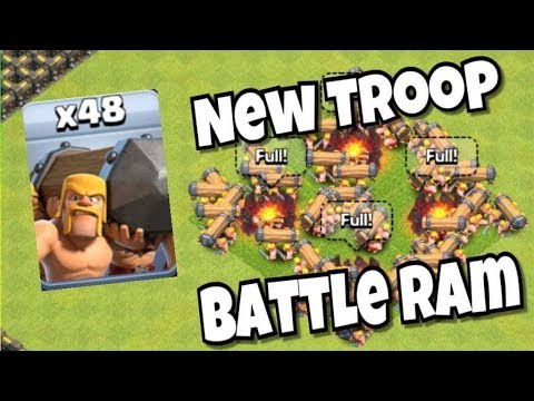 NEW EVENT TROOP! CLASH OF CLANS BATTLE RAM ATTACK STRATEGY ...