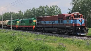 C36-7i 1529 + ChME3 3759 and 3360 at Lemmatsi crossing, near Tartu, Estonia