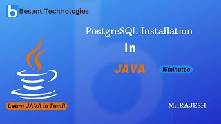 Java PostgreSQL Installation | JDBC |  Postgres Installation