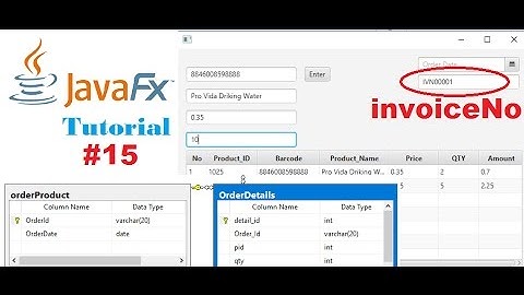 #15 JavaFx and SQL Server Tutorials | Create table order and Generate Invoice Number