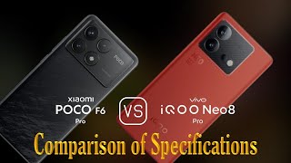 Xiaomi Poco F6 Pro vs. vivo iQOO Neo8 Pro: A Comparison of Specifications