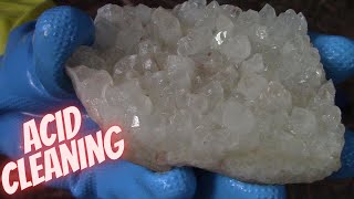 Cleaning Quartz Crystals With Muriatic ACID  My First Attempt