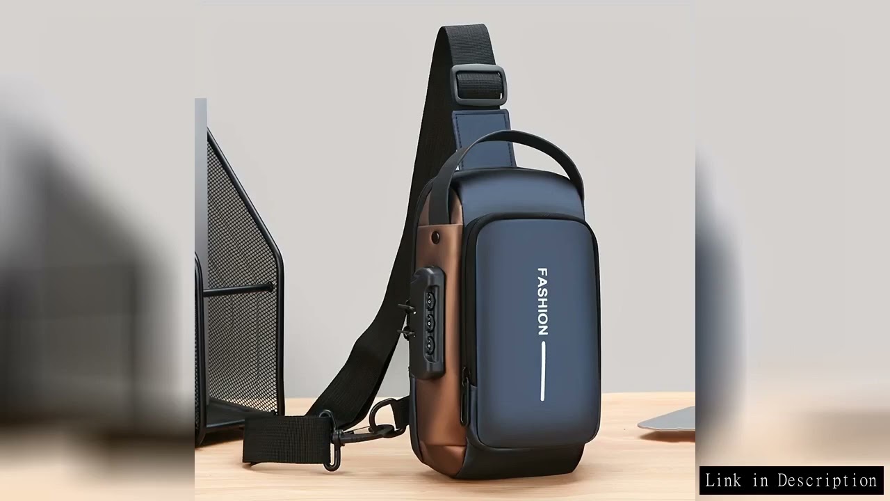 Stylish Men's Sling Bag - Durable Oxford Fabric, Crossbody Chest Pack with Phone Pocket, Zip Closure