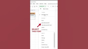 Did you know you can make barcodes in sheets?