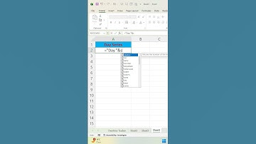 Day Series In Excel #short#shorts #shortsfeed #shortvideo #youtubeshorts #youtube #viral #viralvideo