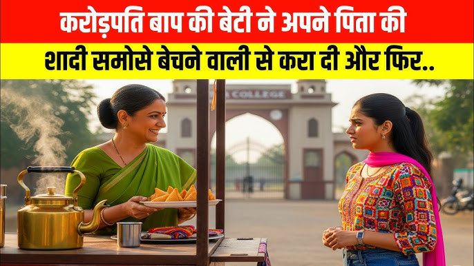 करोड़पति बाप की बेटी ने || अपने पिता की शादी समोसे बेचने वाली से करा दी ||  और फिर | Love Story Hindi - YouTube