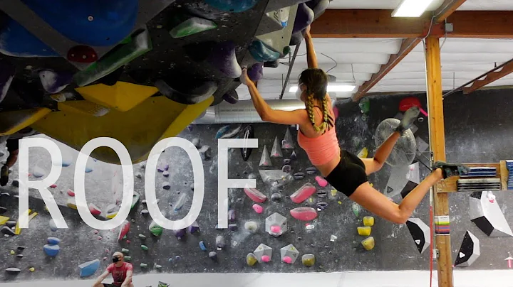 STRONG GIRL SQUAD vs the NEW ROOF SET!!!  Irena, Katie and I try all the cave boulders