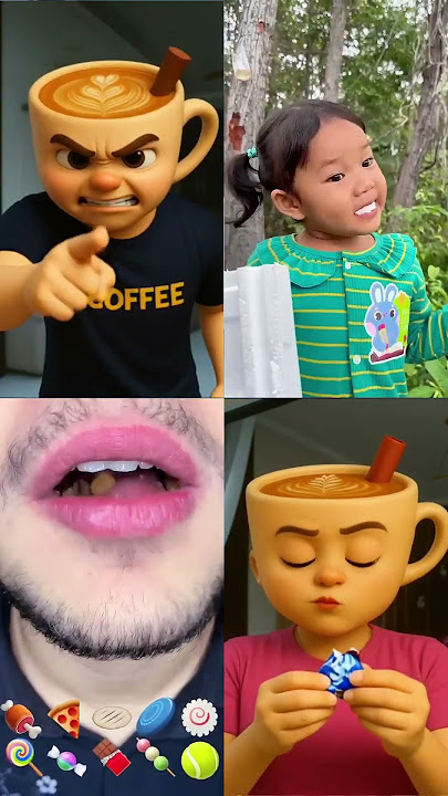 parody Animation 3d mengunyah permen bersama ballerina cappucino