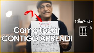Como tocar CONTIGO APRENDI 💕| Acordes y Tabs (punteo) de Armando Manzanero (EN GUITARRA) 👌👌👌