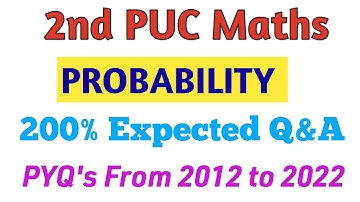 2nd PUC Maths Probability imp question with solutions#Shivamurthysacademy#maths