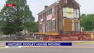 Historic Dooley House moved from original location in Abingdon