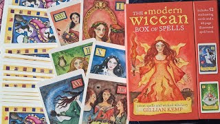 Fast show of The modern wiccan box of spells by Gillian Kemp  aka good witch bad witch oracle 