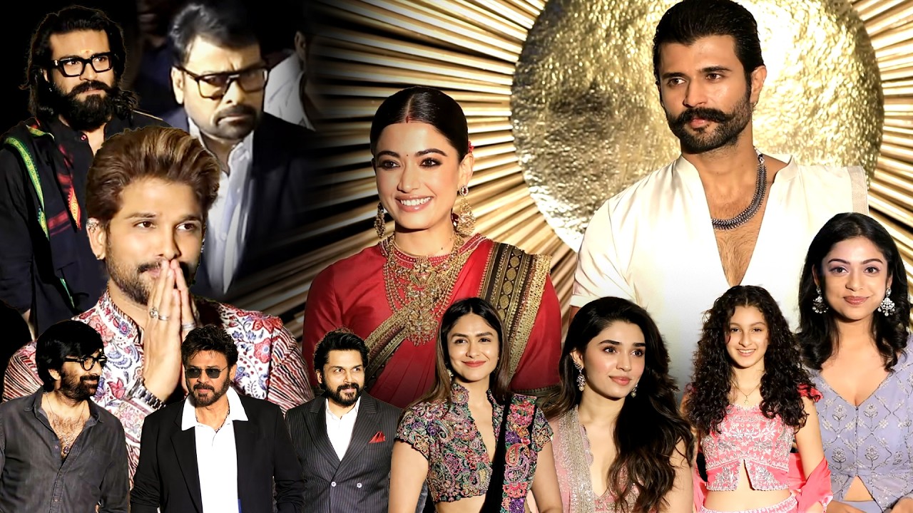 Rashmika Mandanna And Vijay Deverakonda Reception FULL VIDEO | Allu Arjun, Ram Charan, Venkatesh