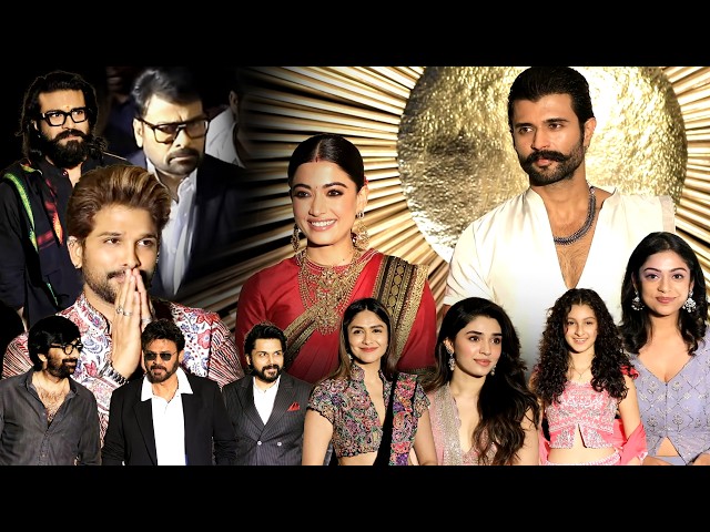 Rashmika Mandanna And Vijay Deverakonda Reception FULL VIDEO | Allu Arjun, Ram Charan, Venkatesh