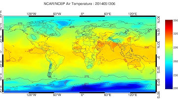 Visualization and Video Using Air Temperature of NetCDF Format