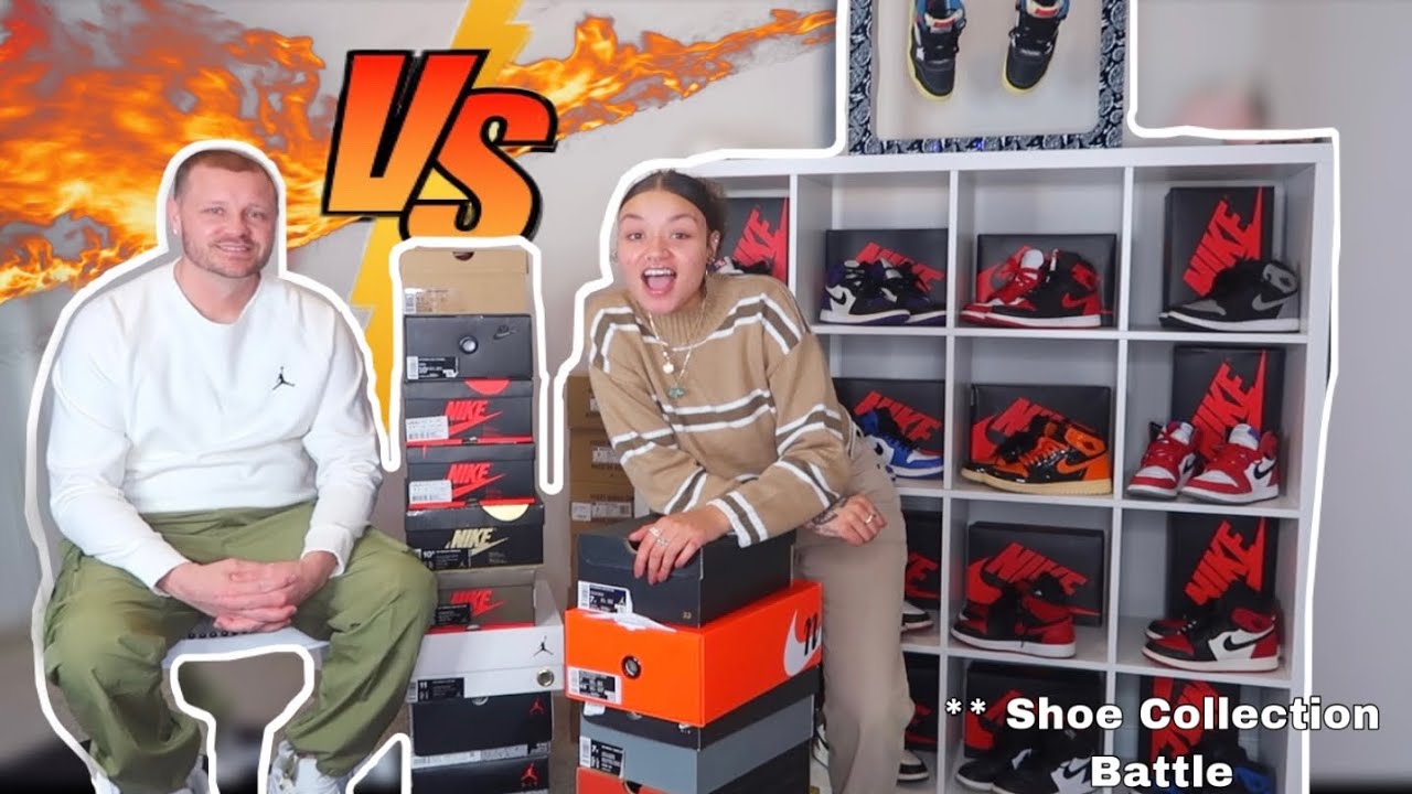 EXTREME SHOE COLLECTION BATTLE ** w/ MY DAD 😳🔥😅 (hilarious)