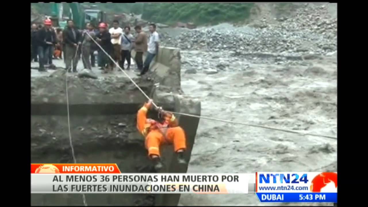 Al menos 36 muertos y 166 desaparecidos por lluvias y desbordamientos en China