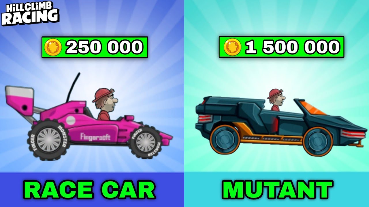 Hill Climb Racing : RACE CAR vs MUTANT