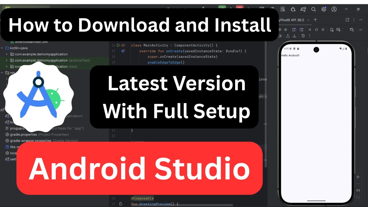 How to download and install latest version of Android Studio with full ...