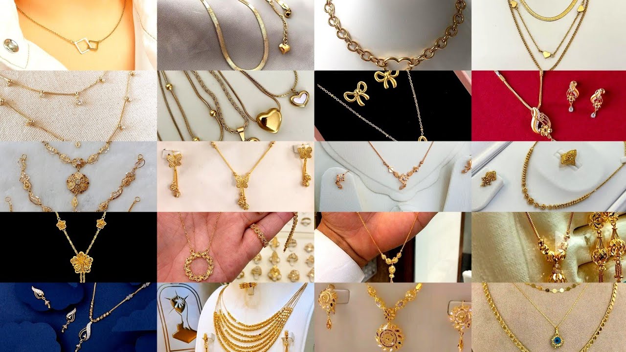 Lightweight Gold Necklace Designs with WEIGHT and PRICE | 