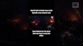 ‼️Nepal’deki Cumhurbaşkanlığı Sarayı Şu Anda Böyle Görünüyor. Resimi