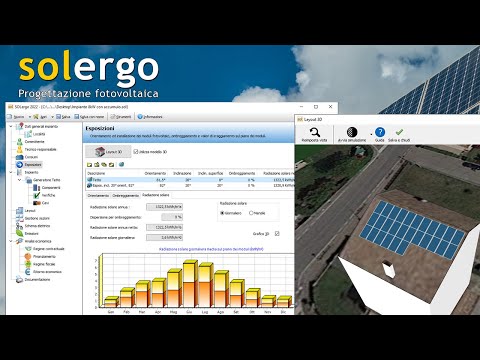 Solergo 2022 - Progettazione impianti fotovoltaici in rete o in isola, con modello 3D