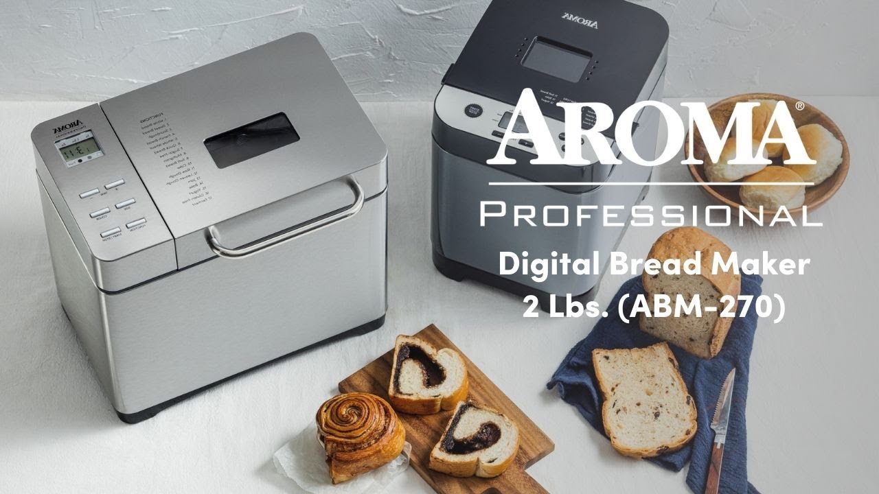 Aroma ABM-270 2 lbs Bread Maker Stainless Steel