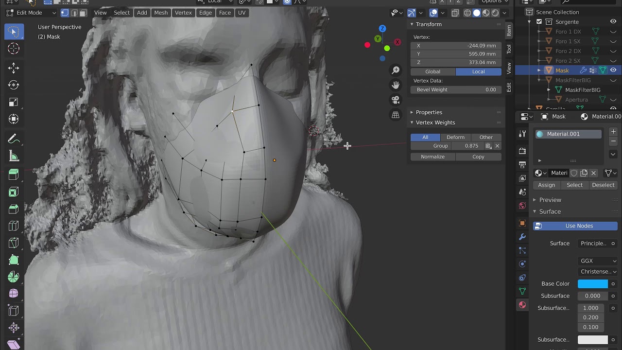 Tilskynde Stat Vedholdende Blender tutorial / How to make your face mask from 3D scanning - YouTube