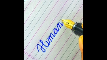 "Himanshu" Beautiful name in Cursive writing #cursivewriting #calligraphy #shorts