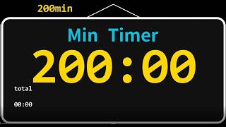 [Timer]200 Min Timer (3 Hr 20 Min) -(No sound) Free to use in your videos. No credit needed! Extrem