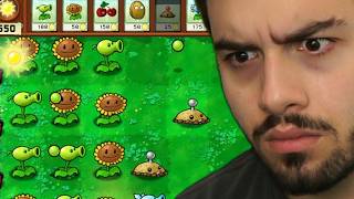 First time playing plants vs zombies (beating faster than the average gamer)
