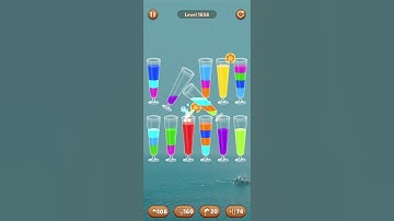 Water color sort level 1858 #androidgameplay #watersortpuzzle #shorts