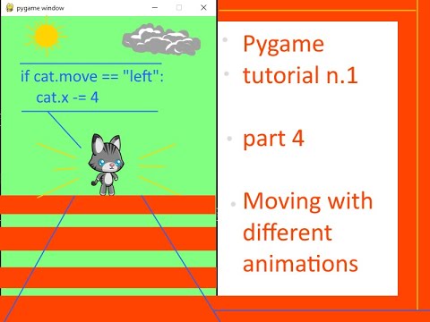 Pygame tutorial part 4 - More animations for a sprite