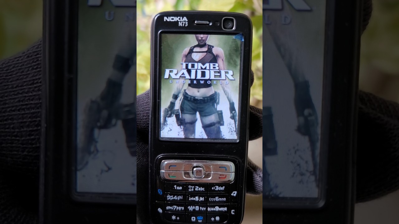Nokia N73 Playing Tomb Rider Underworld Symbian game old memories 💫