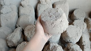 New video of extra dusty gritty sand cement super soft shapes crumbling on floor ❤️❤️