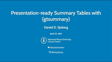 Presentation-ready Summary Tables with {gtsummary}