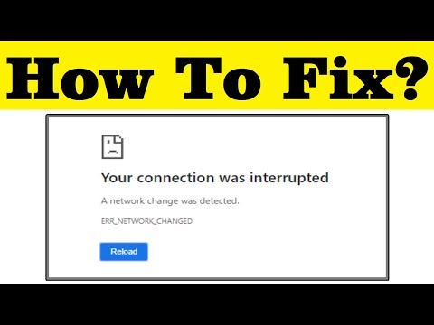 What causes a network change error?