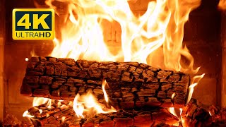 FIREPLACE 4K 🔥 Cozy Fire Burning (12 HOURS). Fireplace video with Burning Logs &amp; Fire Sounds