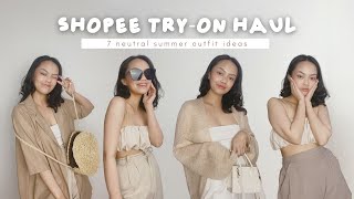best shopee neutrals try-on haul: summer outfit ideas☀️ | (4.4 ready!) screenshot 3