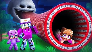 Download Lagu We Found a TNT TUNNEL to the MOON in Minecraft! MP3