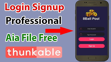 login and signup Professfional free aia file for thunkable